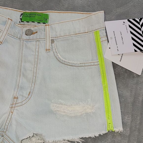 Sandrine Rose SR x Free People The Virgin Label Shorts Zipper Sides Size 24 New - Picture 4 of 13